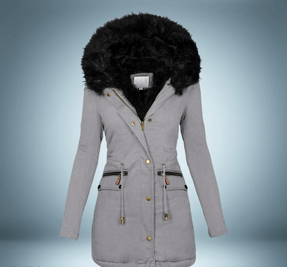 Exclusive  - parka with fur collar in black