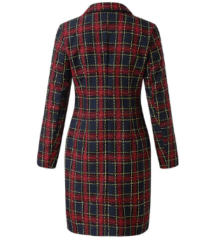 Hannah belted checked blazer dress