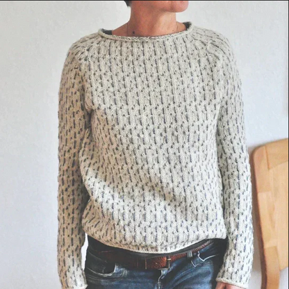 Hallie l elegant gray knitted sweater