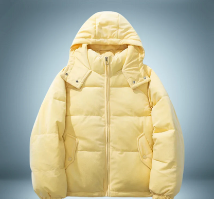 Brown - down jacket with hood