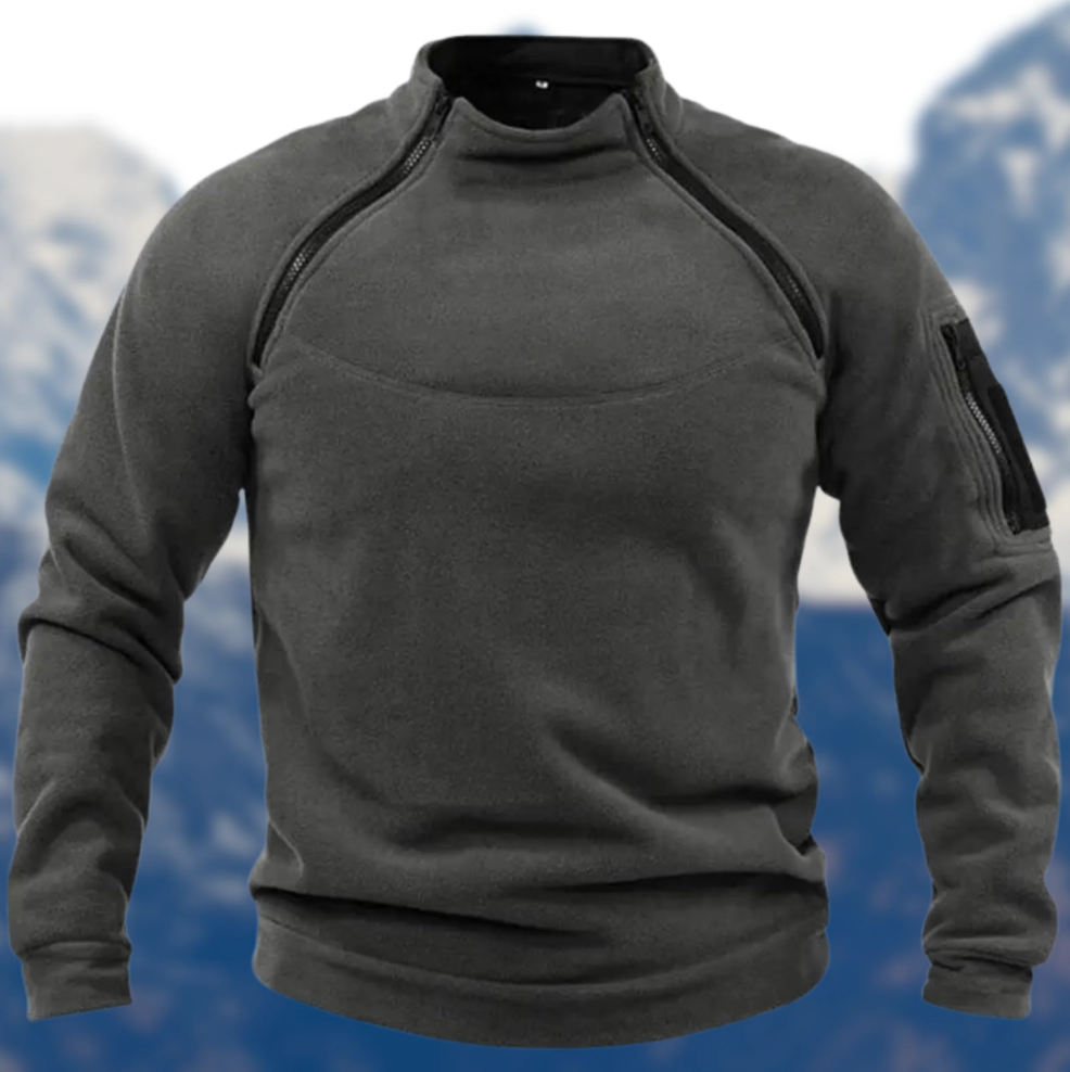 Men's tactical fleece jumper with zippered pockets