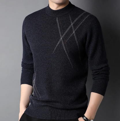 Iulian - stylish sweater with round neck for men