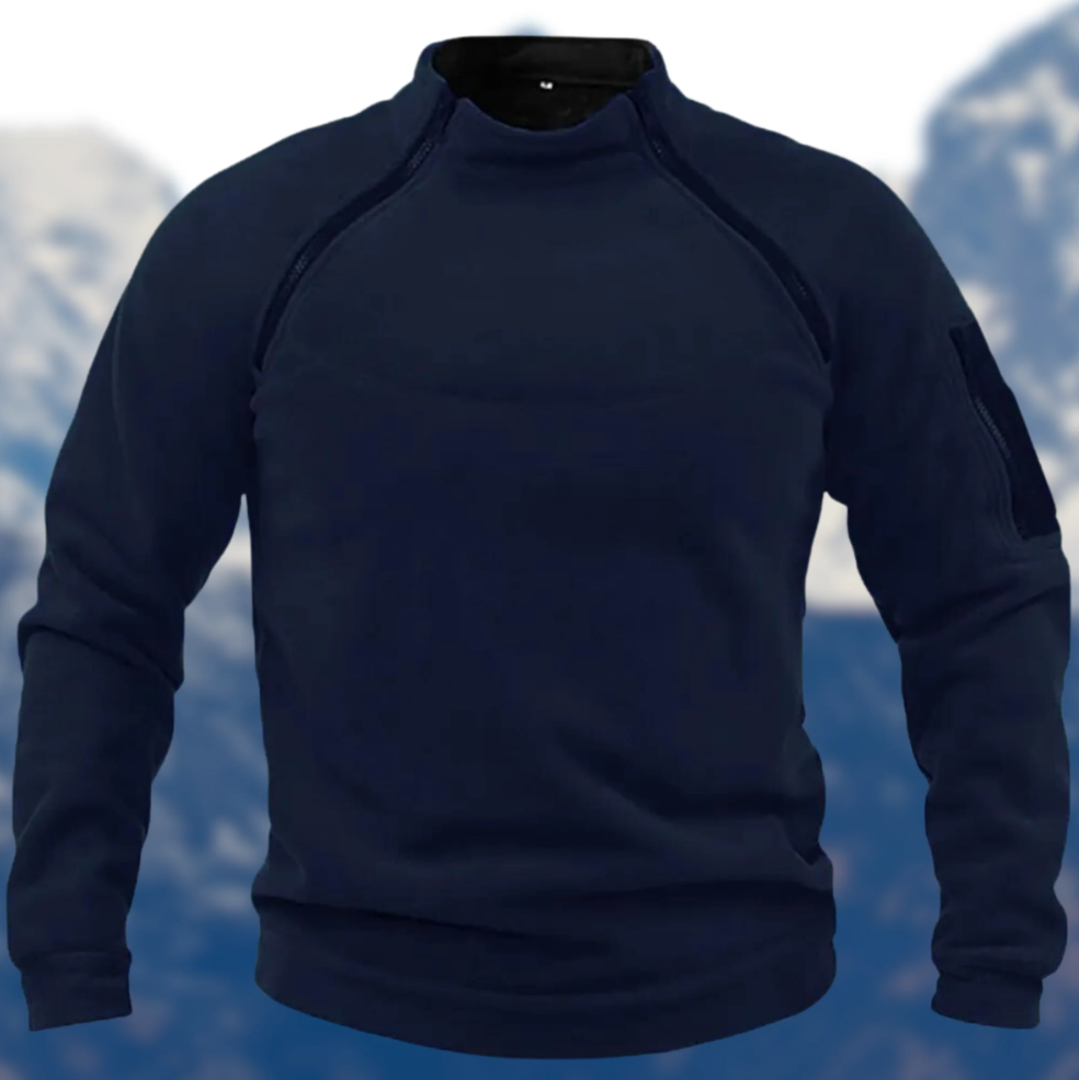 Men's tactical fleece jumper with zippered pockets