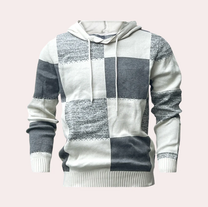 Greco - modern patchwork hoodie for men