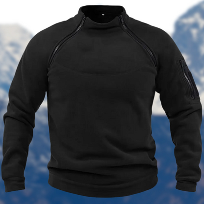 Men's tactical fleece jumper with zippered pockets