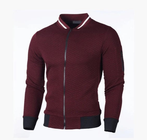 Keda - men's sweatshirt with zip and stand-up collar