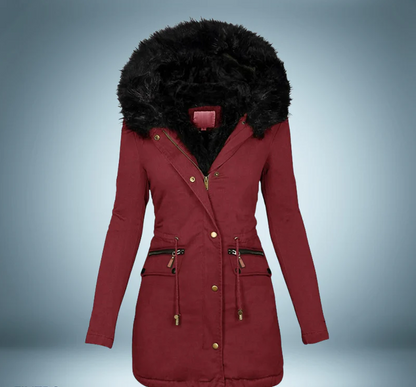 Exclusive  - parka with fur collar in black