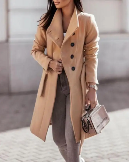 Miriam - stylish long coat with buttons