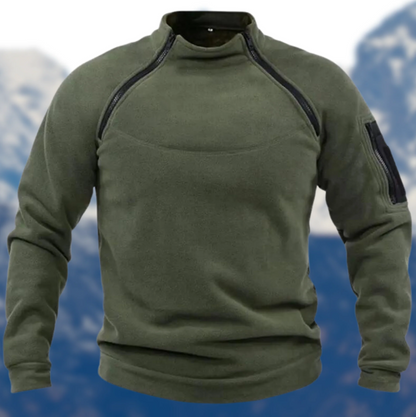 Men's tactical fleece jumper with zippered pockets