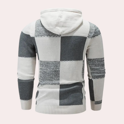 Greco - modern patchwork hoodie for men