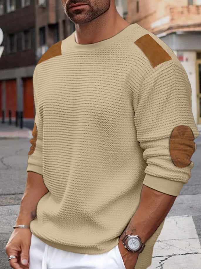 Adriel men's waffle rib knit jumper