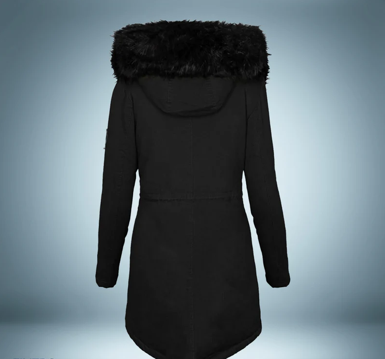 Exclusive  - parka with fur collar in black