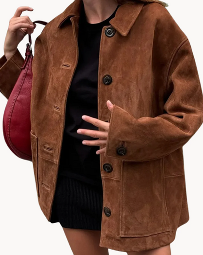 Lily | luxury camel suede women's blazer