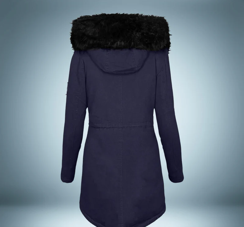 Exclusive  - parka with fur collar in black