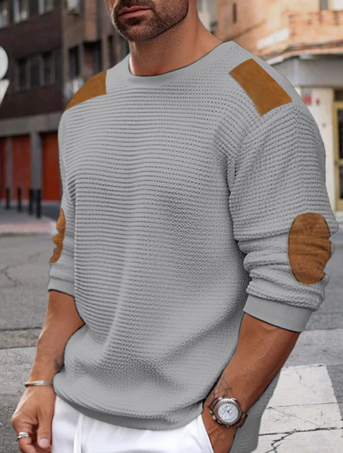 Adriel men's waffle rib knit jumper