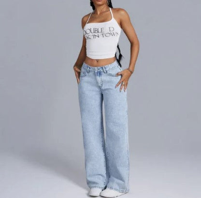 Jenni Rosa Achleife Baggy Jeans