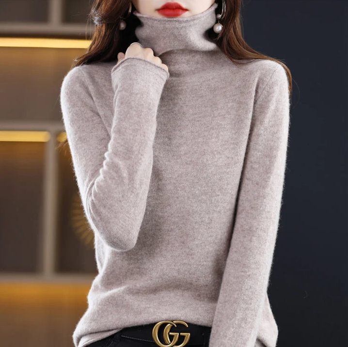 Helena winter chic: pure wool turtleneck for stylish elegance