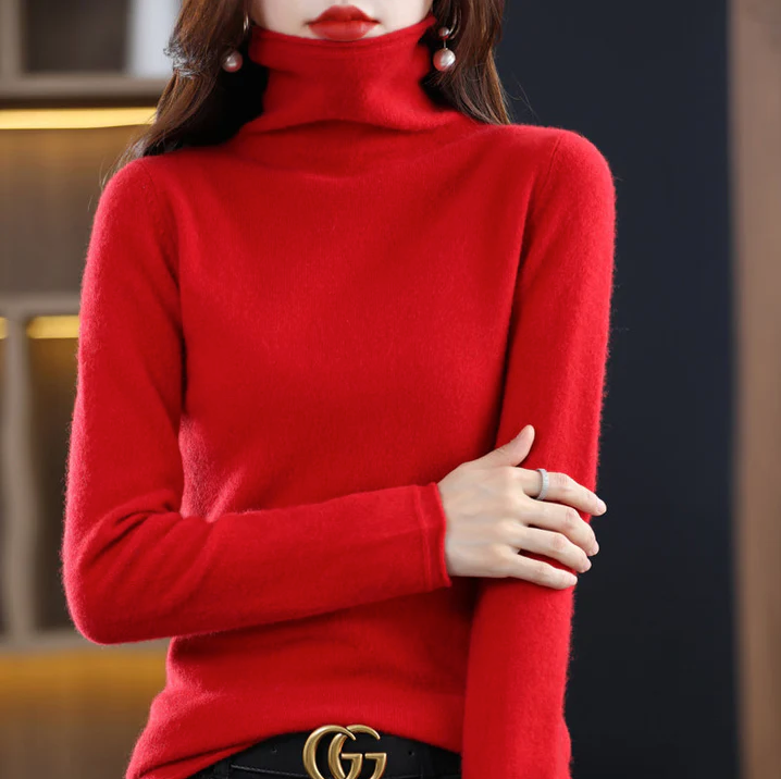 Helena winter chic: pure wool turtleneck for stylish elegance