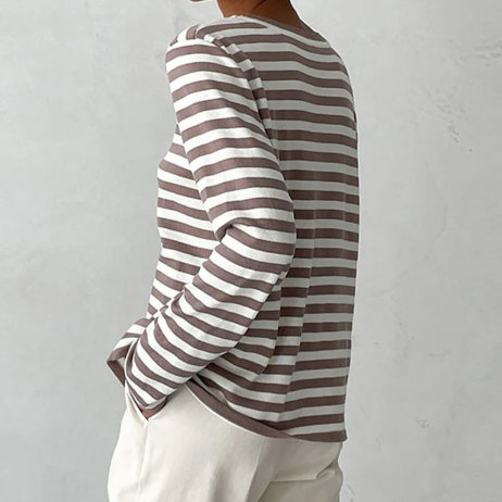 Sarah – striped long sleeve shirt