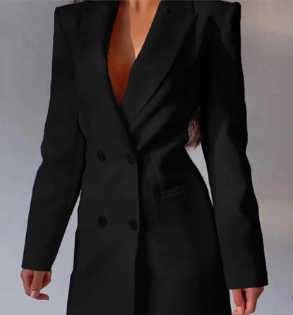 Amelia - double breasted backless blazer dress
