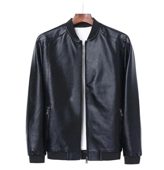 Opaque - men's leather jacket with a straight cut