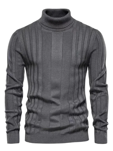 Classic ribbed turtleneck for men