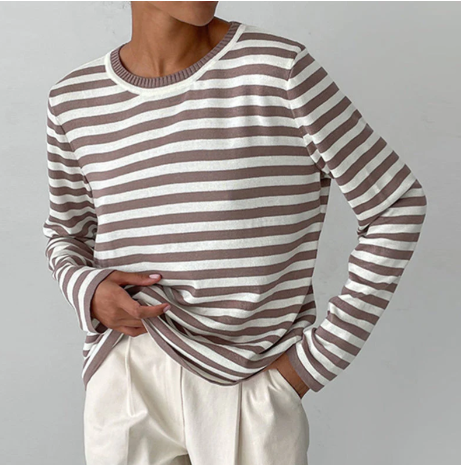 Sarah – striped long sleeve shirt