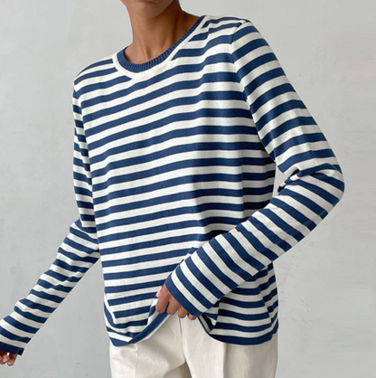 Sarah – striped long sleeve shirt