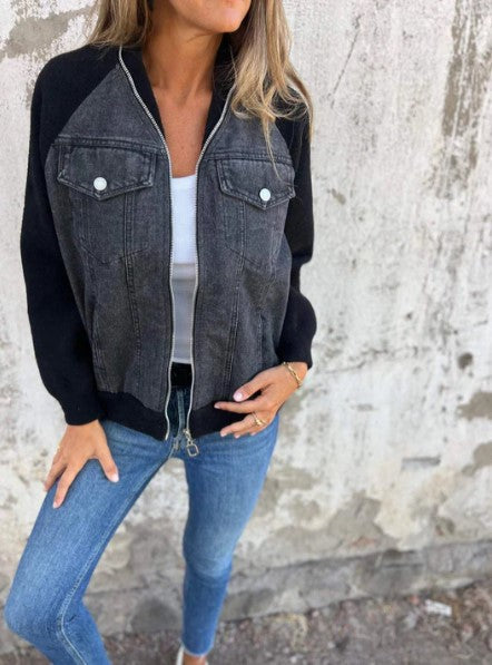 Brooklynn - modern jacket with denim