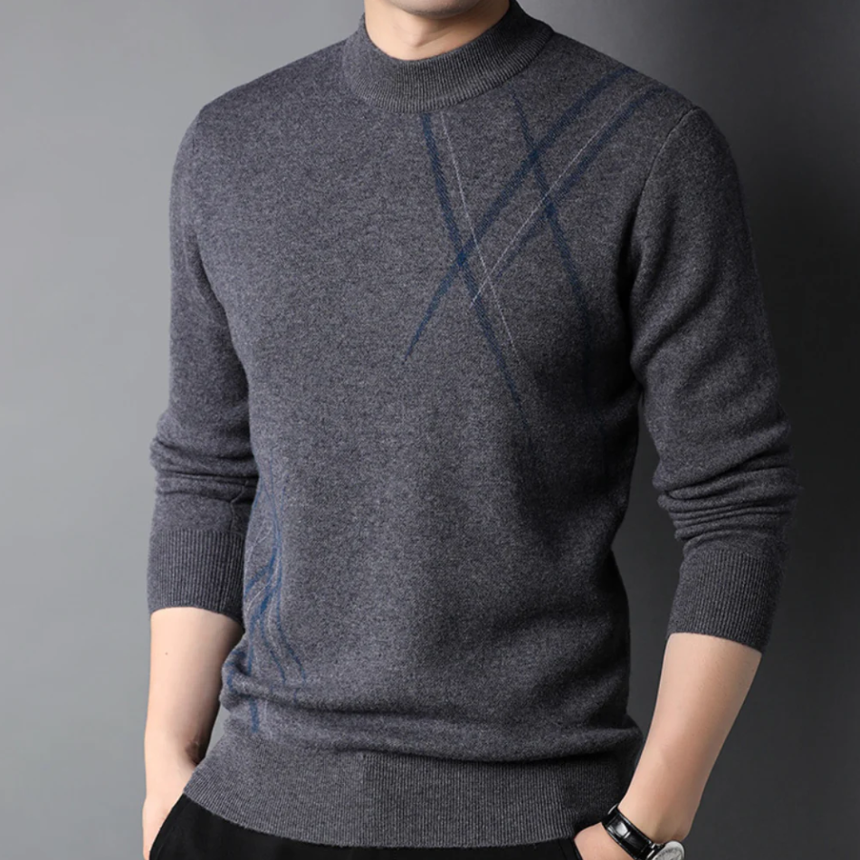 Iulian - stylish sweater with round neck for men