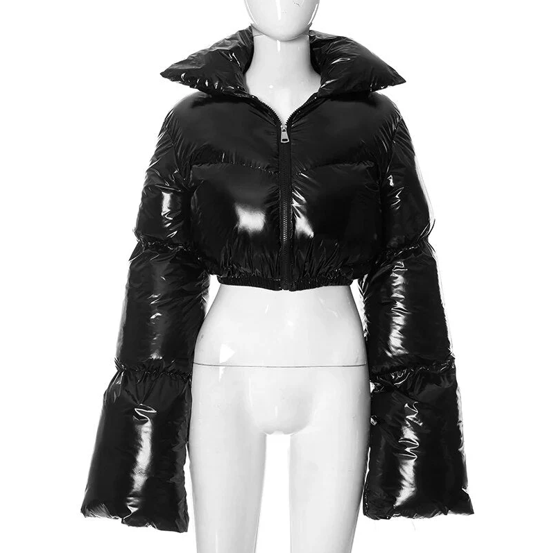 Aoife - stylish cropped puffer jacket with quilted pattern