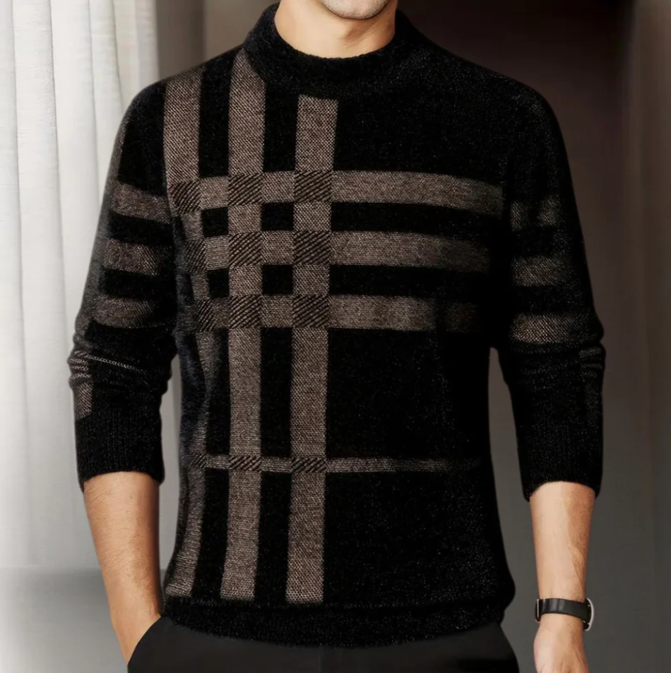 Agusztav - comfortable and stretchy knitted men's sweater