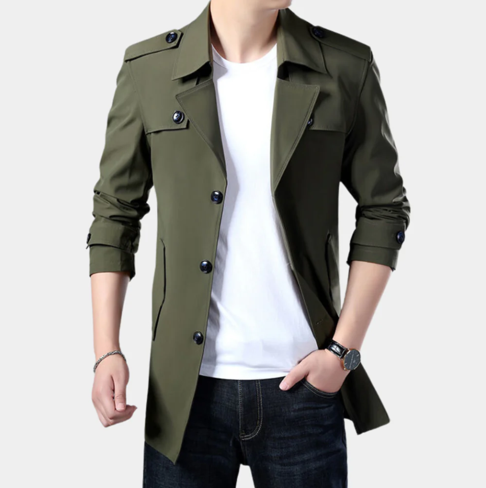 Gregorio - elegant classic trench coat for the modern man