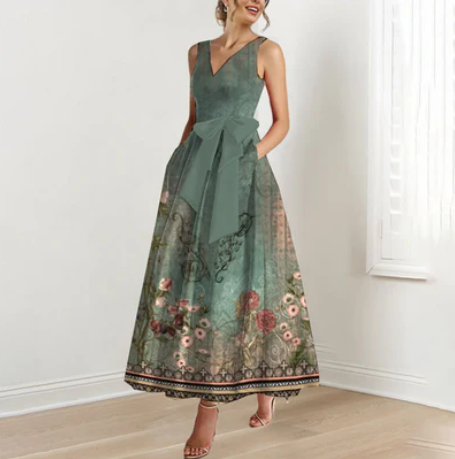 Amelia – dream dress made of green silk