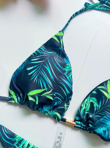 Layla - printed triangular bandage bikini