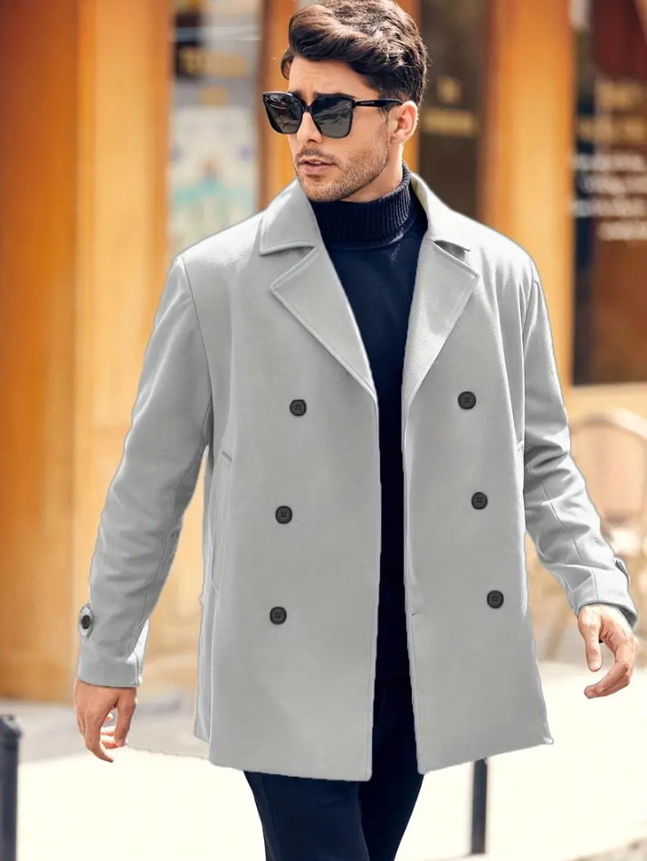 Miles - stylish men's trench coat with a classic design