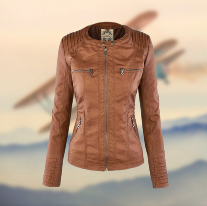 Aleena - elegant leather jacket