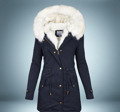 Exclusive  - parka with fur collar in black