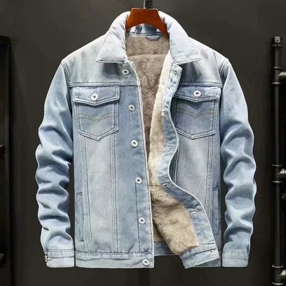 Denim jacket with thick wool lining - otto