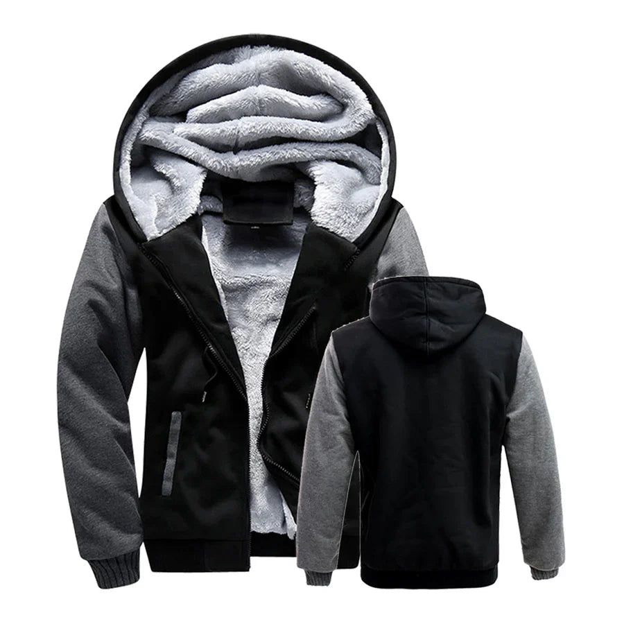 Quinn - fleece jacket with hood and zip