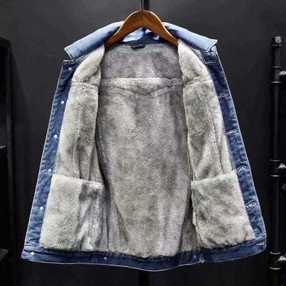 Cordell - denim jacket with thick wool lining