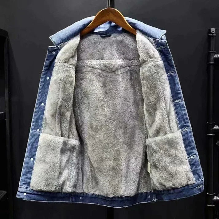 Denim jacket with thick wool lining - otto