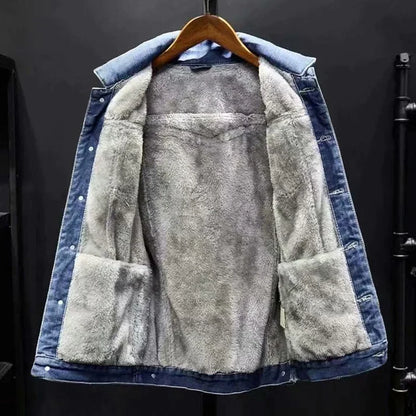 Denim jacket with thick wool lining - otto