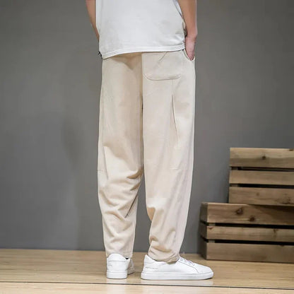 Jan – taupe colored, casual linen trousers