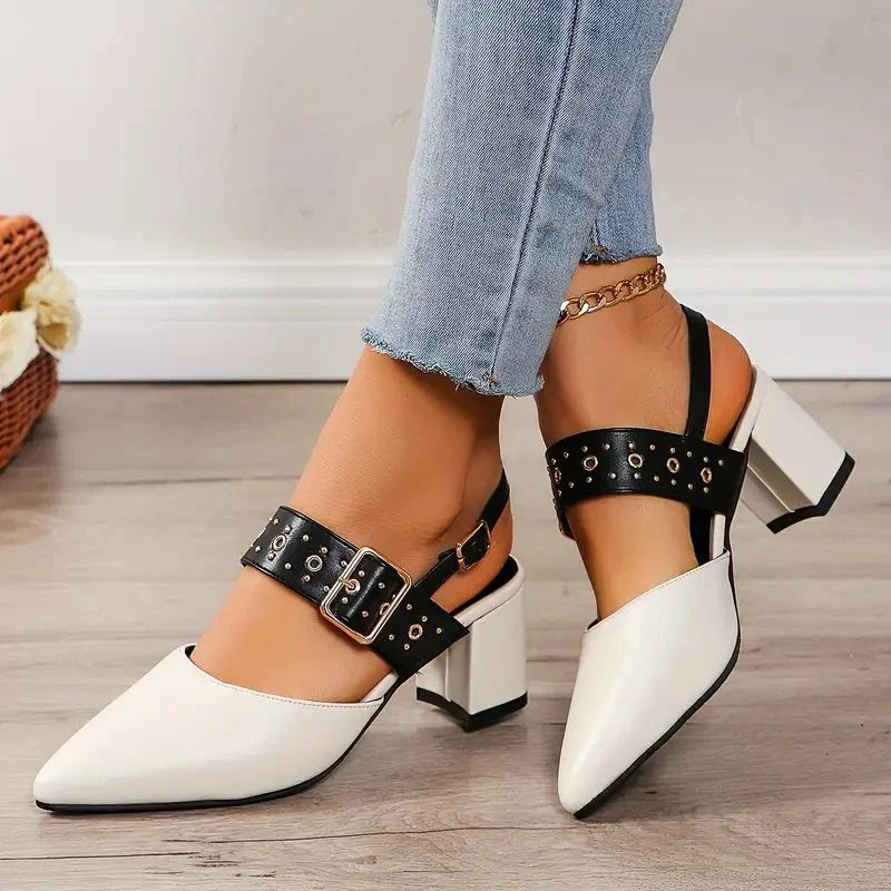 Elegant cuban heel sandals | tyrax