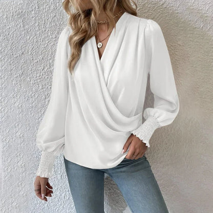 Talia - elegant crossover blouse pullover