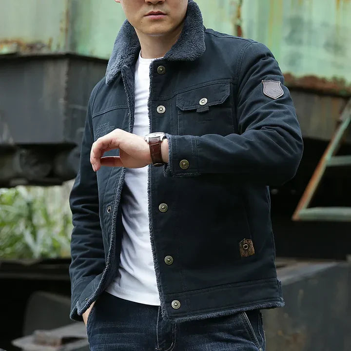 Mens fleece lined winter coats discount