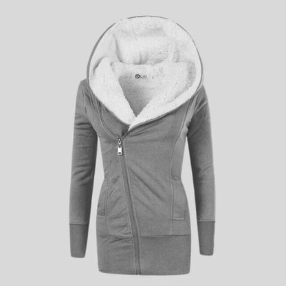 Brie – fleece cardigan with hood