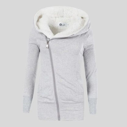 Brie – fleece cardigan with hood