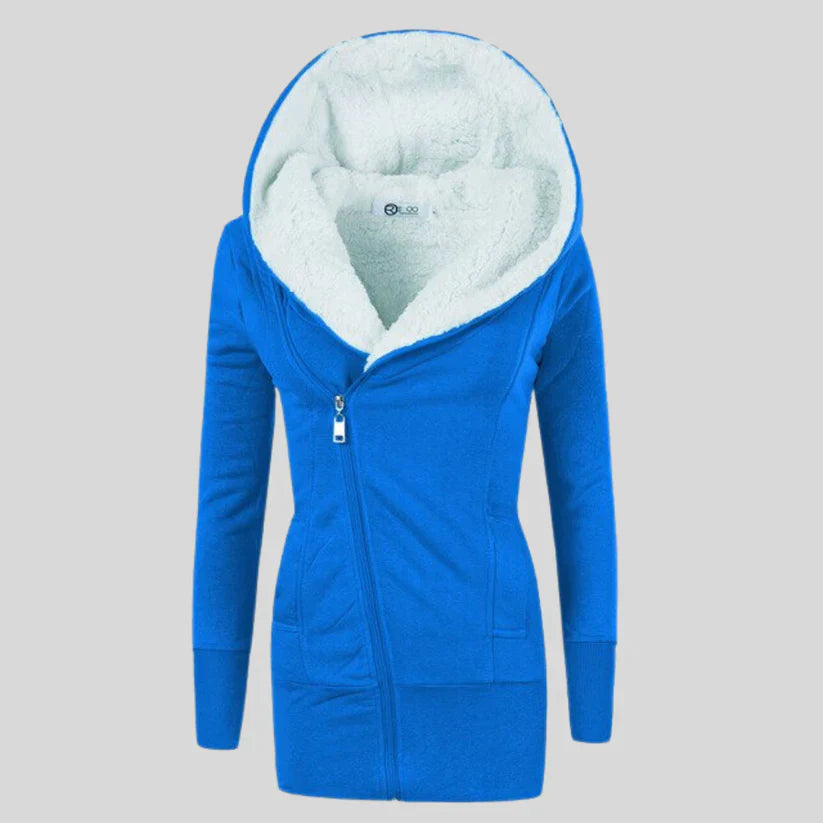 Brie – fleece cardigan with hood